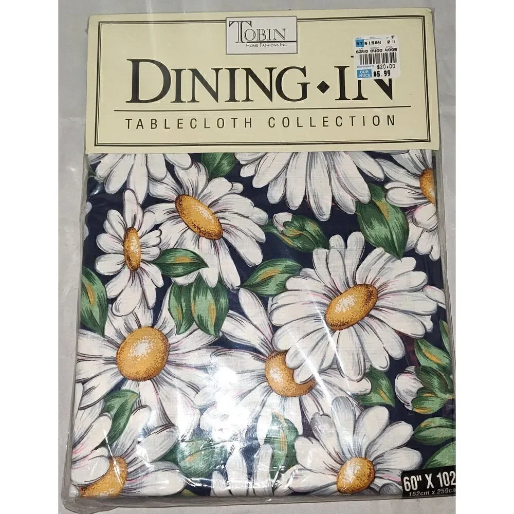 Vintage NOS TOBIN Dining-In Tablecloth Collection. 60